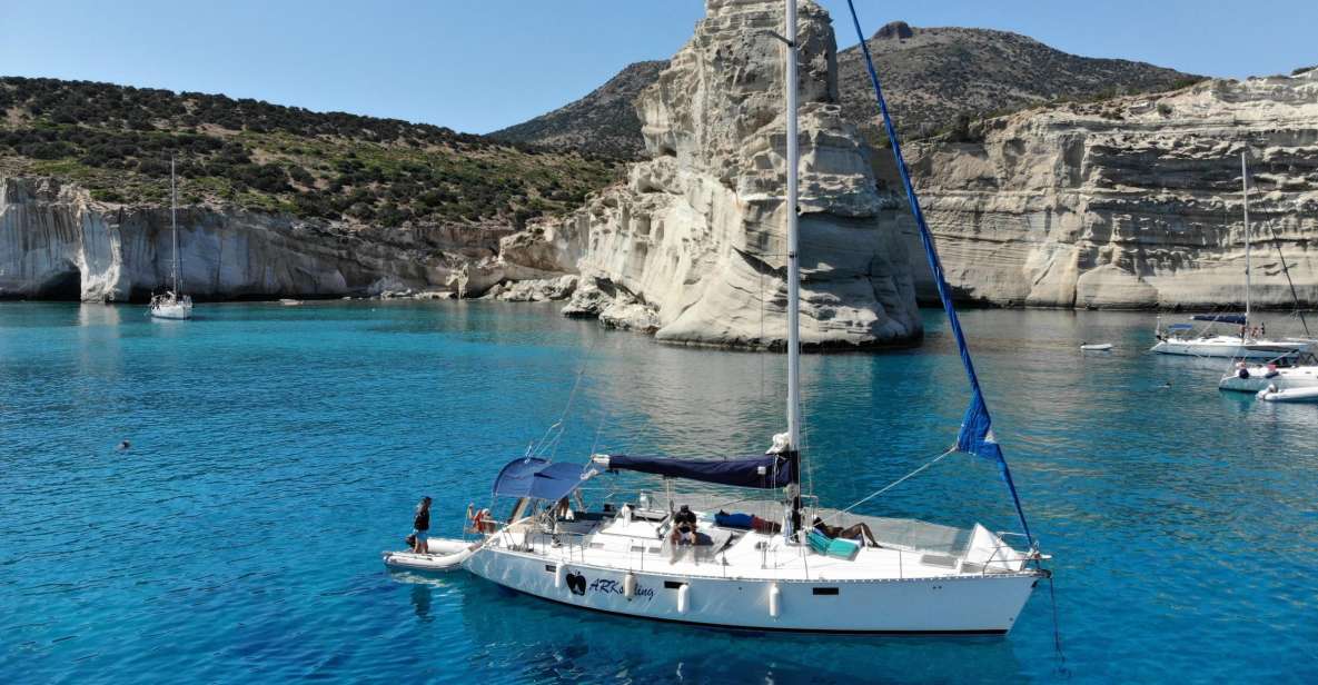 1 from milos guided day cruise to kleftiko with lunch From Milos: Guided Day Cruise to Kleftiko With Lunch