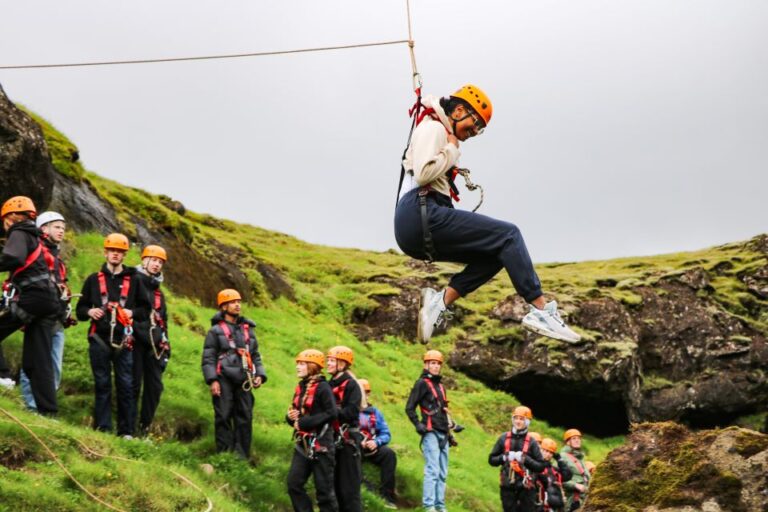 From Vík: Zipline and Hiking Adventure Tour