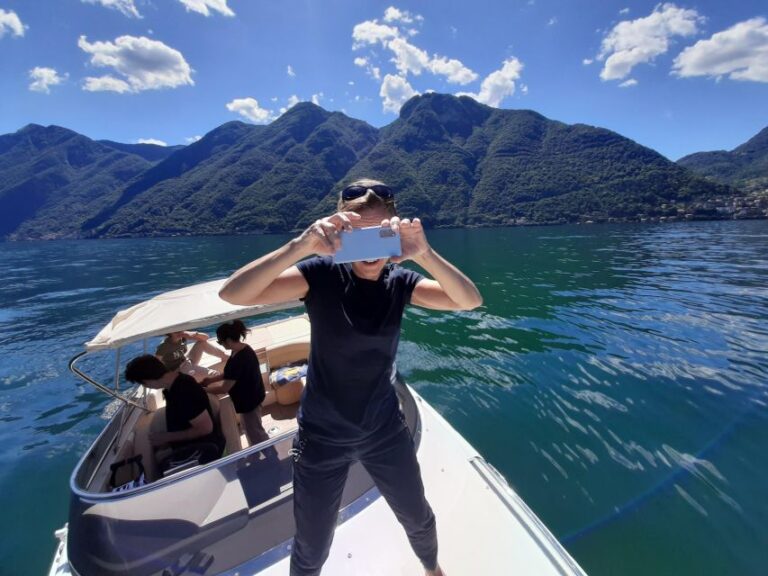 Full Day Grand Tour, on a Speedboat at Lake Como