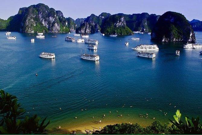 1 halong bay day cruise to sung sot cave and ti top island from hanoi Halong Bay Day Cruise to Sung Sot Cave and Ti Top Island From Hanoi