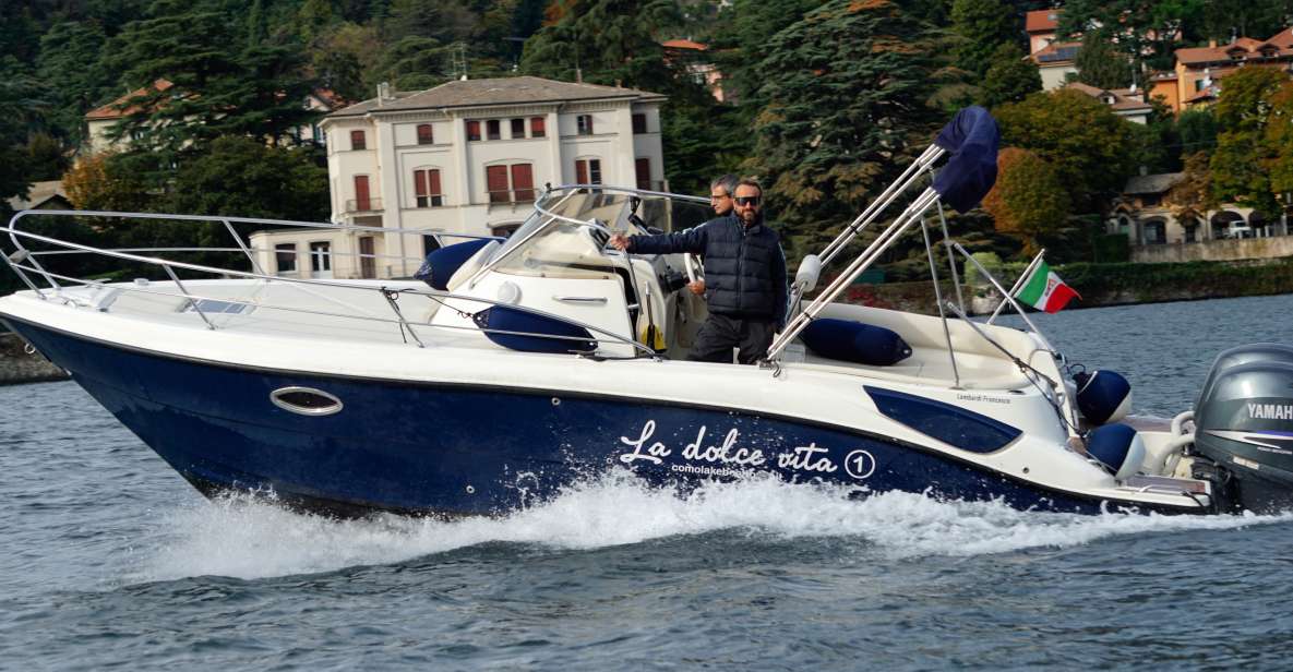 1 lake como la dolce vita private tour 2 hours eolo boat Lake Como: La Dolce Vita Private Tour 2 Hours Eolo Boat