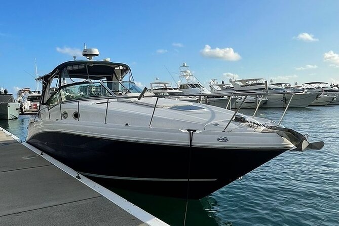 1 miami sundancer boat rental for 10 with gas and captain Miami Sundancer Boat Rental for 10 With Gas and Captain