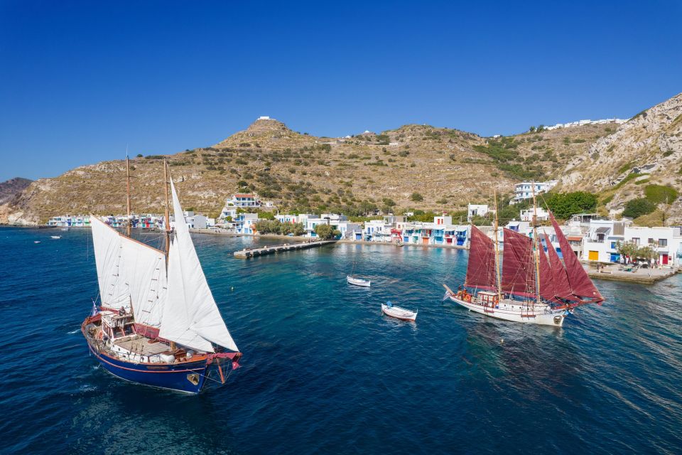 1 milos full day cruise via traditional boat Milos: Full Day Cruise Via Traditional Boat