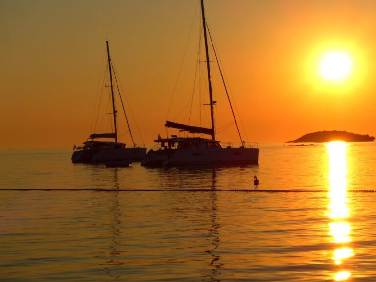 Milos: Kleftiko Bay Catamaran Cruise With Meal & Sunset View