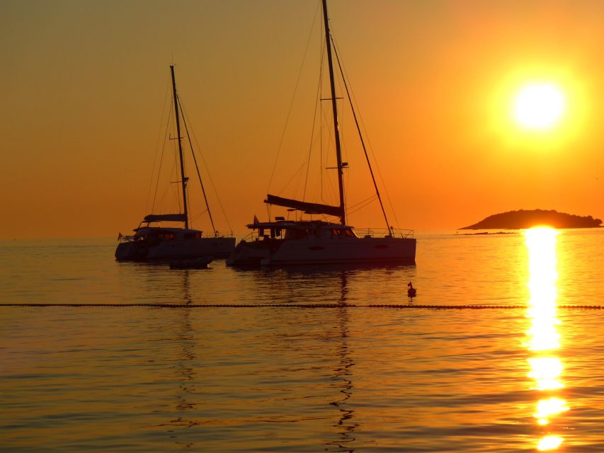 Milos: Kleftiko Bay Catamaran Cruise With Meal & Sunset View