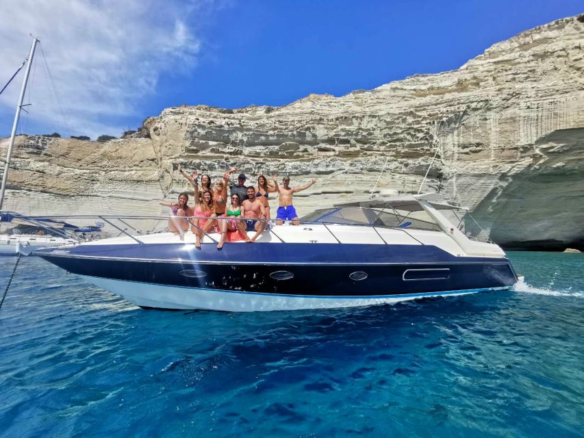 1 milos private motor yacht cruise to kleftiko sykia Milos: Private Motor Yacht Cruise to Kleftiko - Sykia
