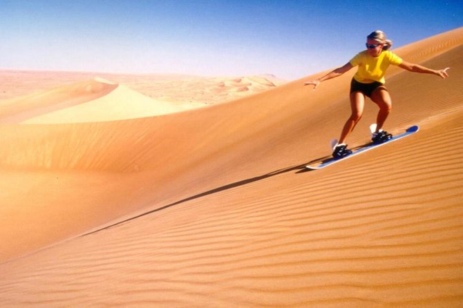 Morning Dubai Red Dunes Safari With Camel Ride & Sand Boarding