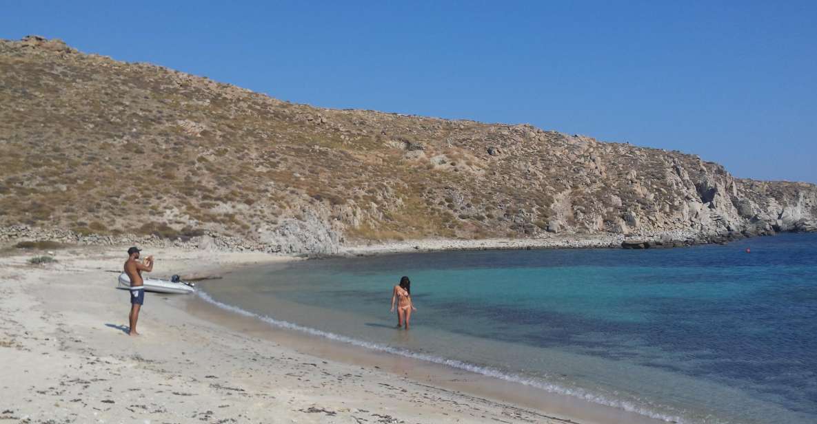 Mykonos: South Beaches & Rhenia Yacht Cruise With Transfers - Itinerary