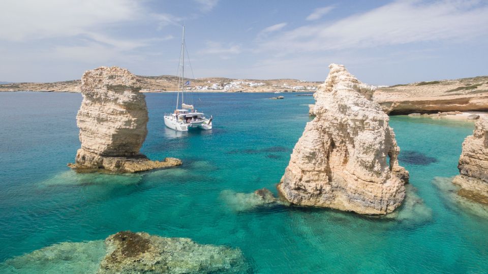 1 naxos catamaran sailing cruise with swim stops and lunch Naxos: Catamaran Sailing Cruise With Swim Stops and Lunch