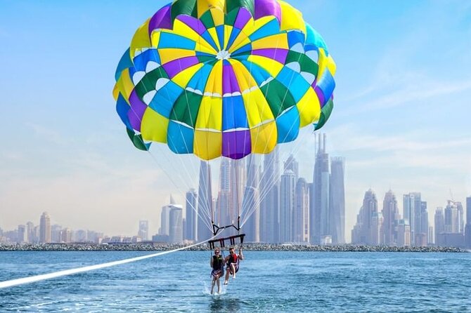 1 parasailing in dubai burj view with transfer option Parasailing in Dubai Burj View - With Transfer Option