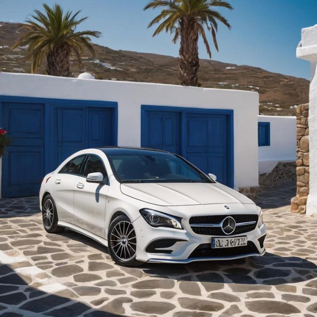 1 private transfer mykonos airport to your villa with sedan Private Transfer: Mykonos Airport to Your Villa With Sedan