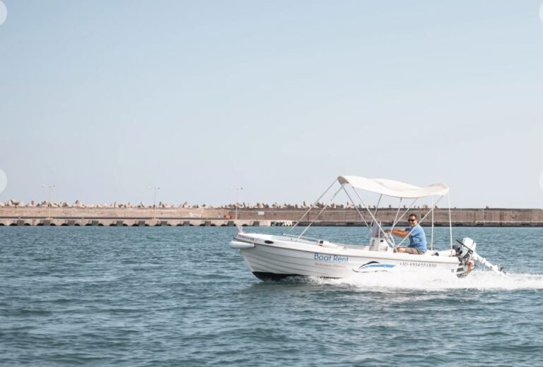 Rethymno: Boat Rental Without License