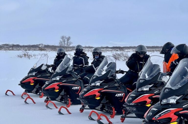 Reykjahlid: Snowmobile Adventure by Lake Mývatn