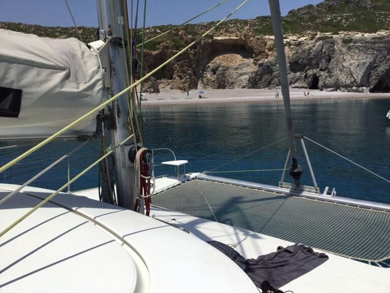 Rhodes: Sailing Catamaran Day Cruise With Food and Drinks