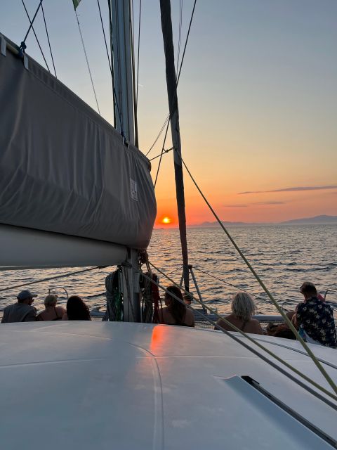 Rhodes: Sunset Sailing Catamaran Cruise – Dinner and Drinks