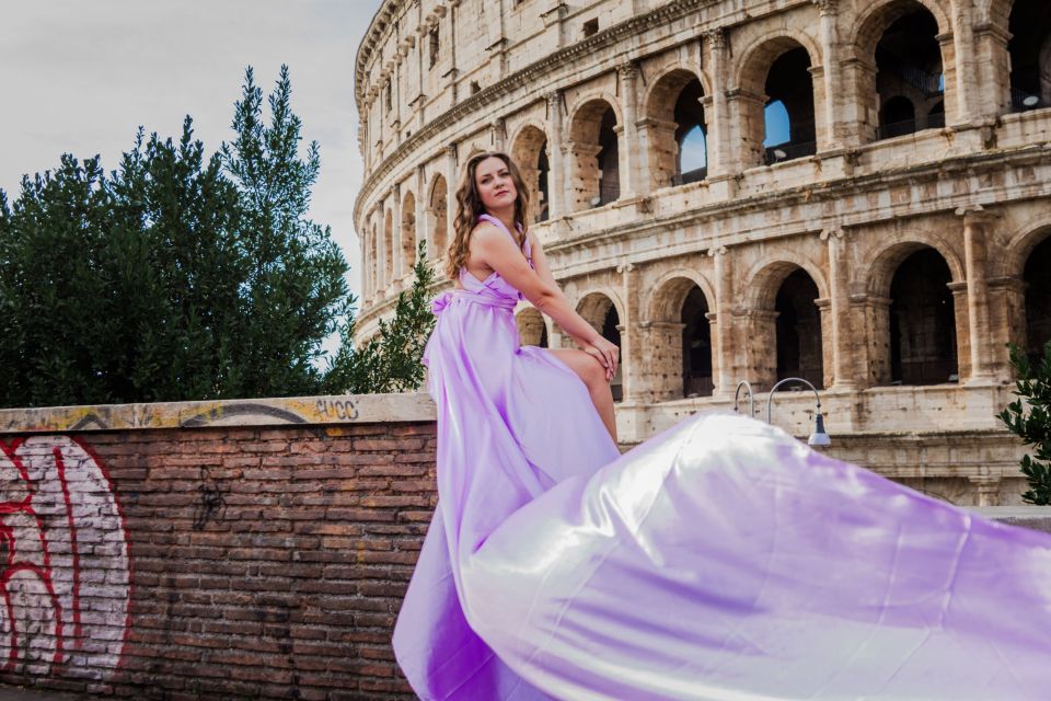 Rome: Flying Dress Professional Photoshoot