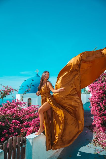 Santorini: Flying Dress Photoshoot