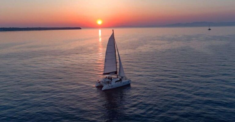 Santorini: Luxury Sunset Cruise With Dinner & Open Bar