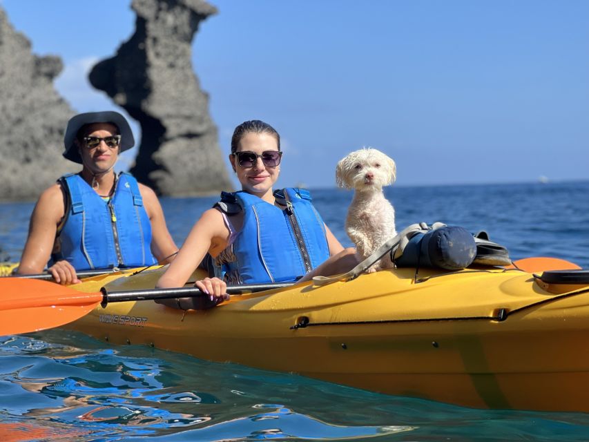 1 santorini sea caves kayak trip with snorkeling and picnic Santorini: Sea Caves Kayak Trip With Snorkeling and Picnic