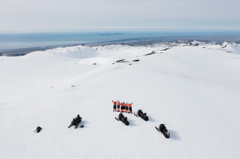 Snowmobiling on Eyjafjallajökull