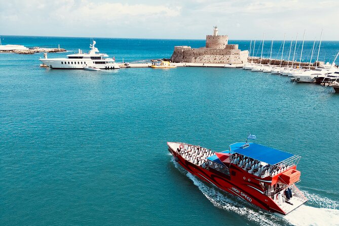 Speedboat to Symi & St Georges Bay Directly From Faliraki Beach