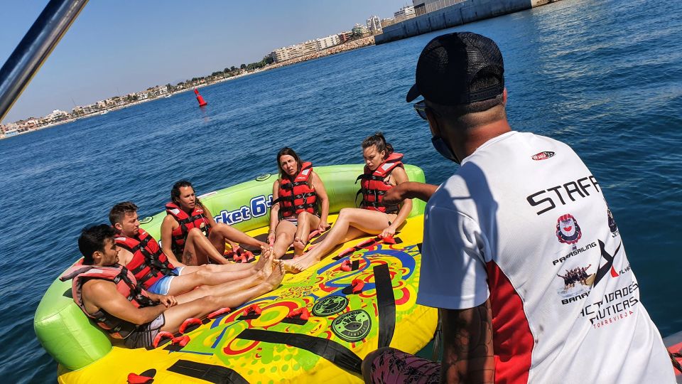 1 torrevieja speedboat powered inflatable crazy sofa ride Torrevieja: Speedboat-Powered Inflatable Crazy Sofa Ride