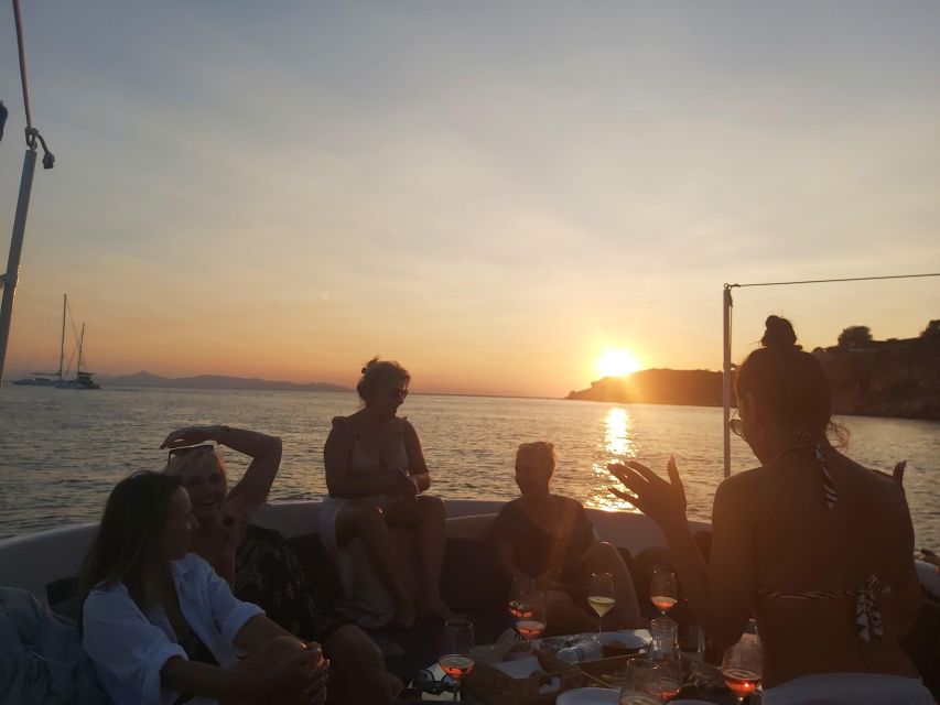 Athens: Retro Glam Sunset Cruise With Wine, Snacks & Music - Itinerary