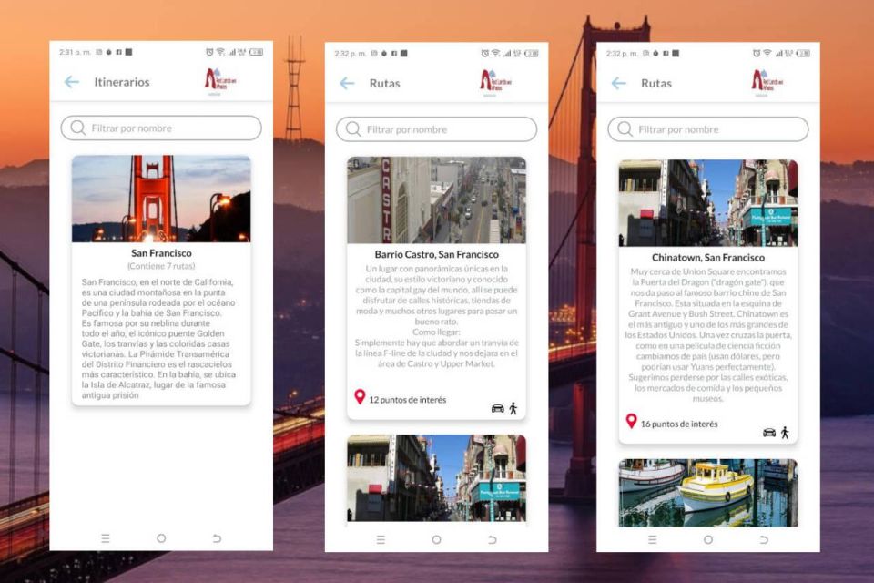 San Francisco Self-Guided Tour App - Multilingual Audioguide - Tour Highlights