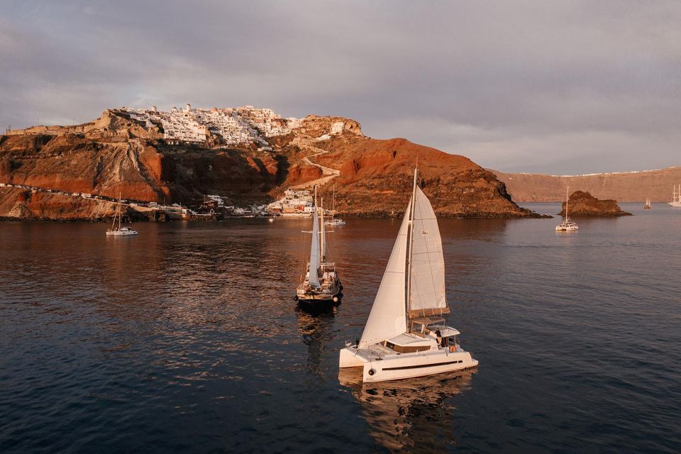 Santorini Catamaran Daytime Coastal Cruise - Location and Provider