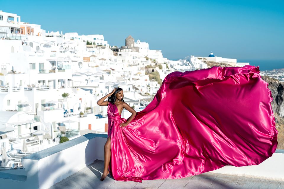 Santorini: Flying Dress Photoshoot Express Package - Inclusions and Exclusions