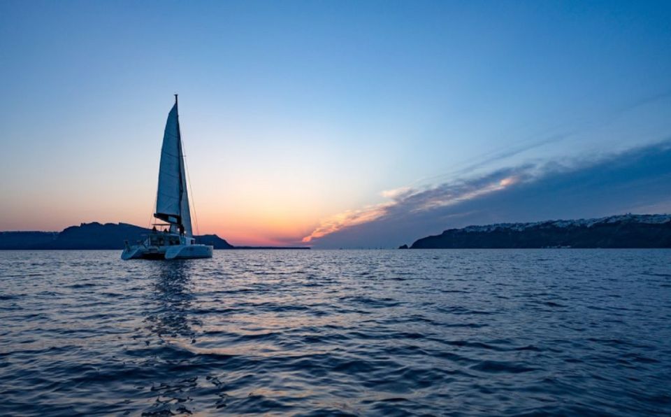 Santorini: Luxury Sunset Cruise With Dinner & Open Bar - Sail to Volcanic Islands & Hot Springs