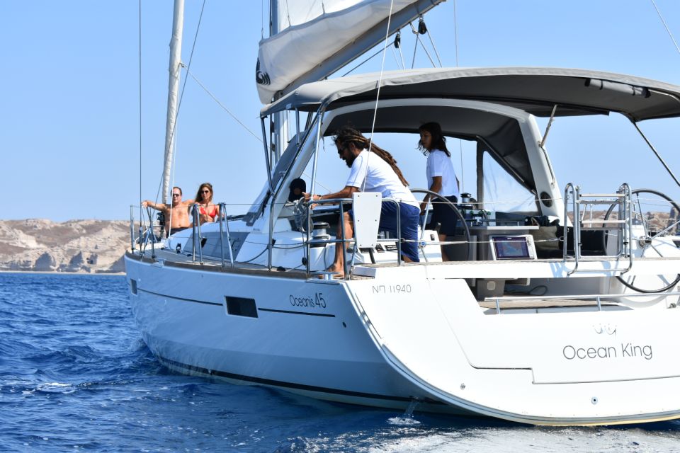 Santorini: Private Caldera Sailing Trip With Open Bar & Meal - Important Information and Pricing