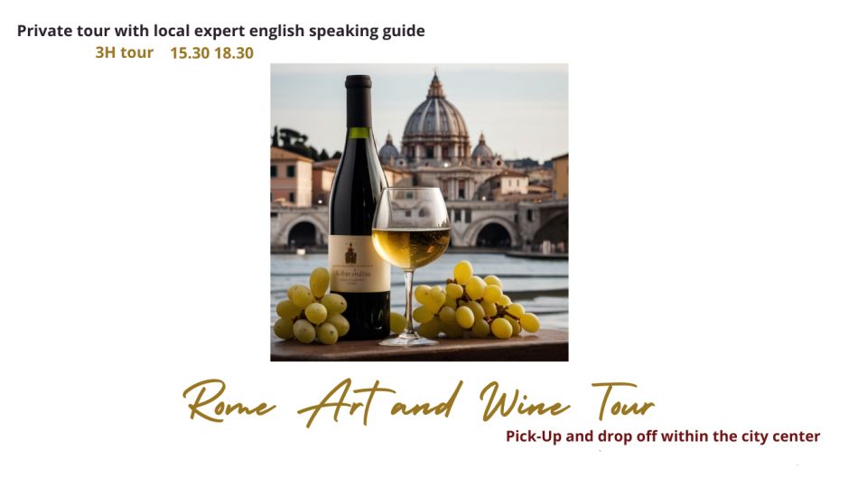 3 Hours Golf Cart Art and Wine Tour of Rome - Experience and Inclusions