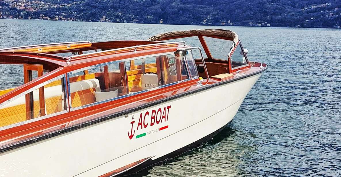 Boat Tour From Menaggio by Classic Venetian Limousine - Boat Description