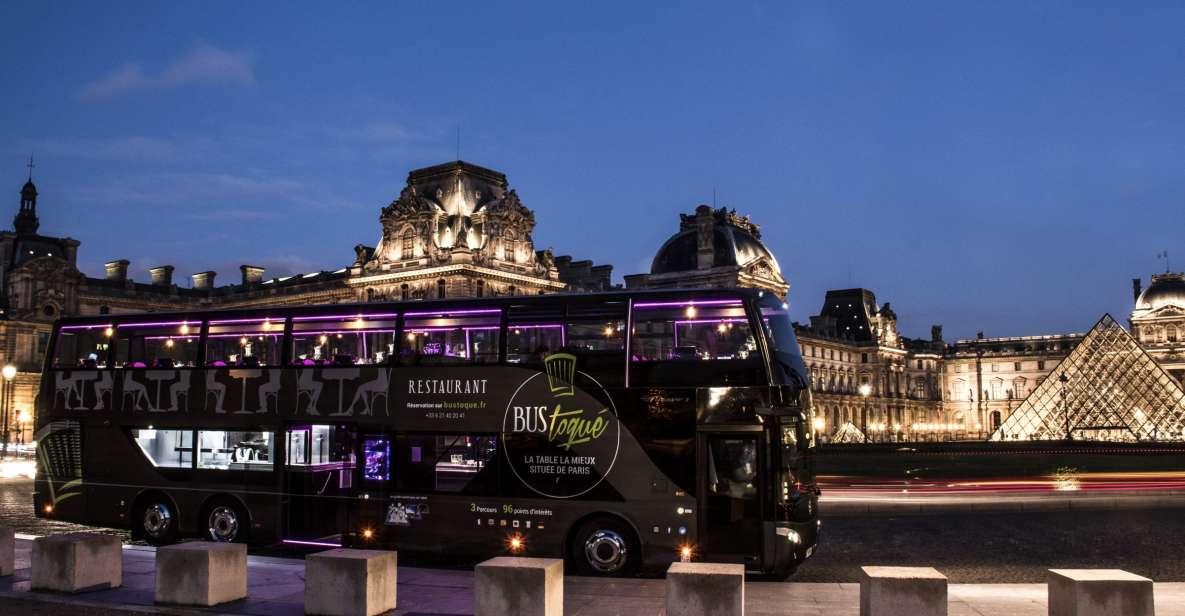 Bus Touched Champs Elysées Tour With 5-Course Dinner & Champagne - Dining Experience