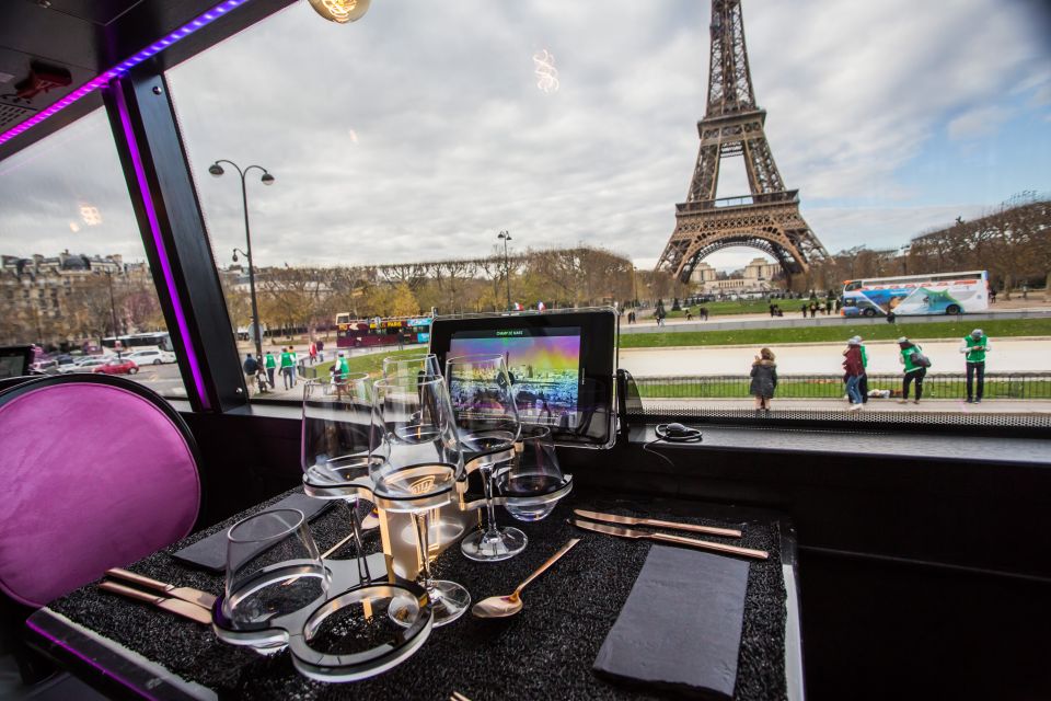 Champs Elysées Bus Toqué Lunch W/ a Glass of Champagne - Booking Information