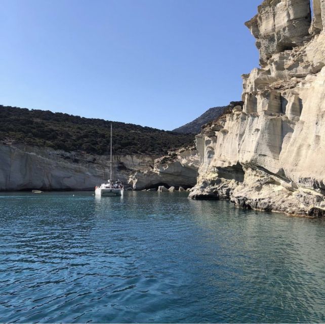 Milos: Full-Day Catamaran Cruise to Poliegos and Kleftiko - Full Description