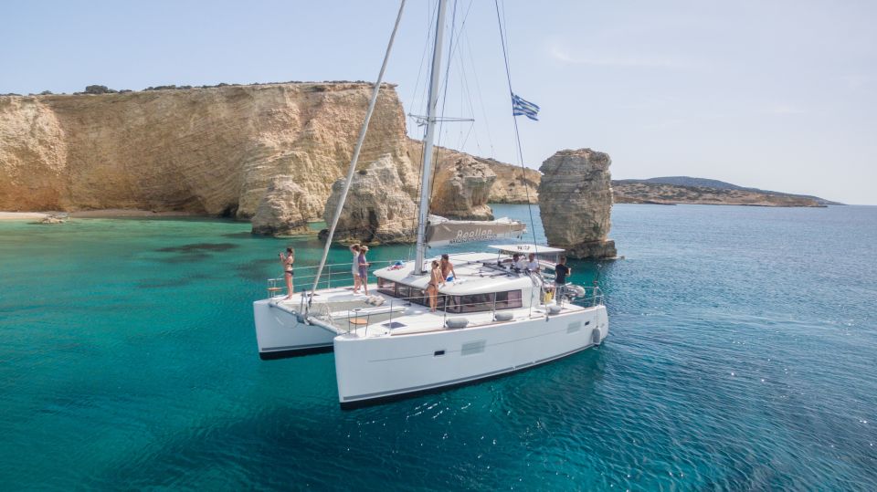 Naxos: Catamaran Sailing Cruise With Swim Stops and Lunch - Delectable Onboard Traditional Lunch