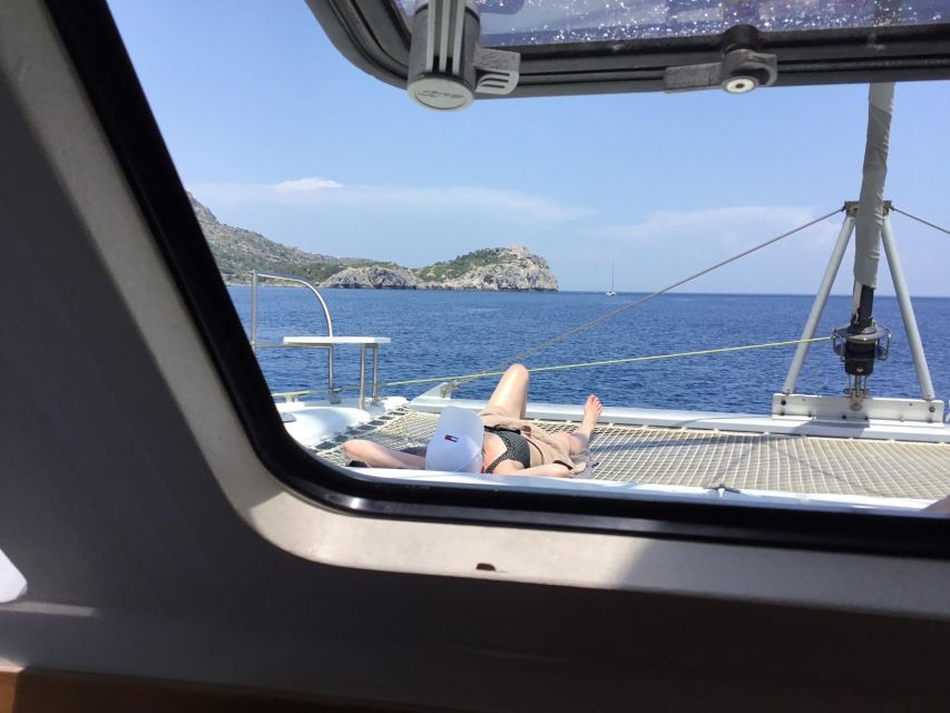 Rhodes: Sailing Catamaran Day Cruise With Food and Drinks - Description