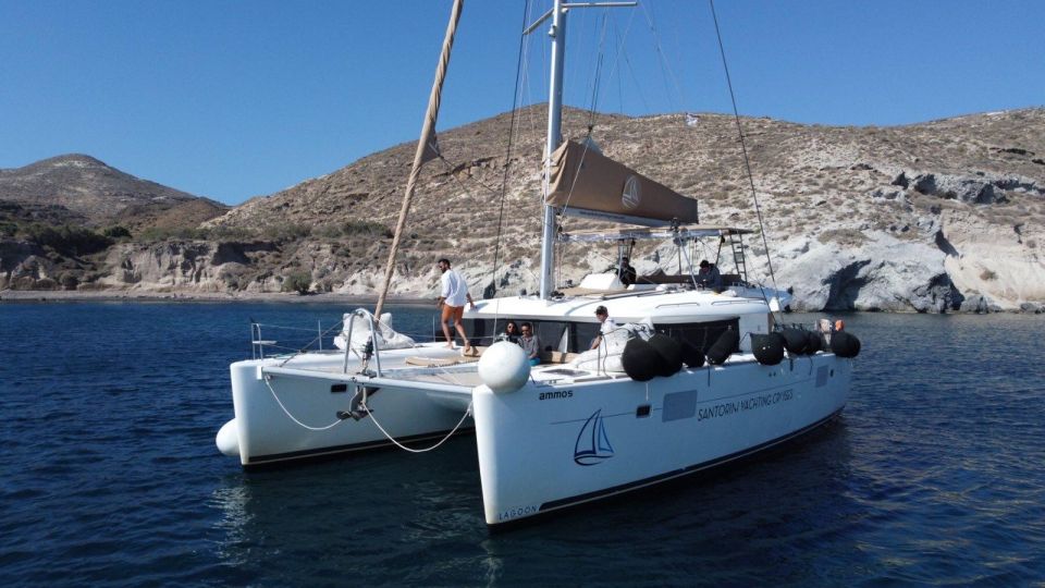 Santorini Luxury Catamaran Cruise: Lunch, Drinks, Transfers - Inclusions: Transfers and Amenities