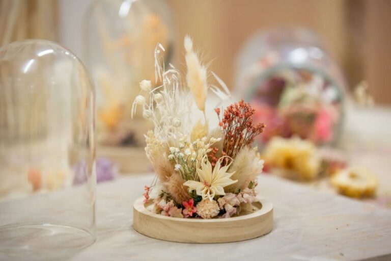 Create Dried Flower Bell Jar Workshop in Paris