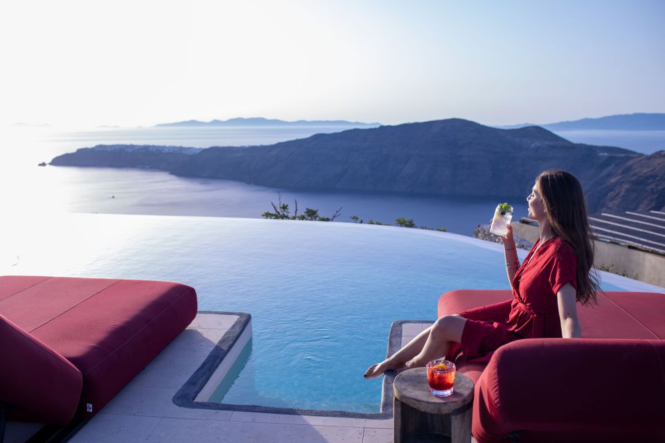 Daybed Relaxation With Infinity Pool Use With Caldera Views - Cost Details