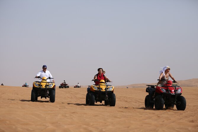 Dubai Desert Safari 4x4 Dune Bashing, Quad Bike, Camel Ride & BBQ