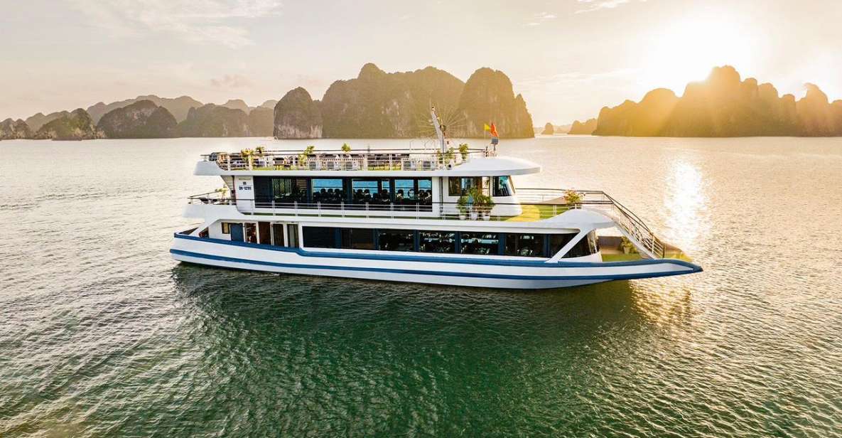 4 halong 5 star luxury day cruise caves kayak buffet lunch Halong 5 Star Luxury Day Cruise, Caves, Kayak & Buffet Lunch