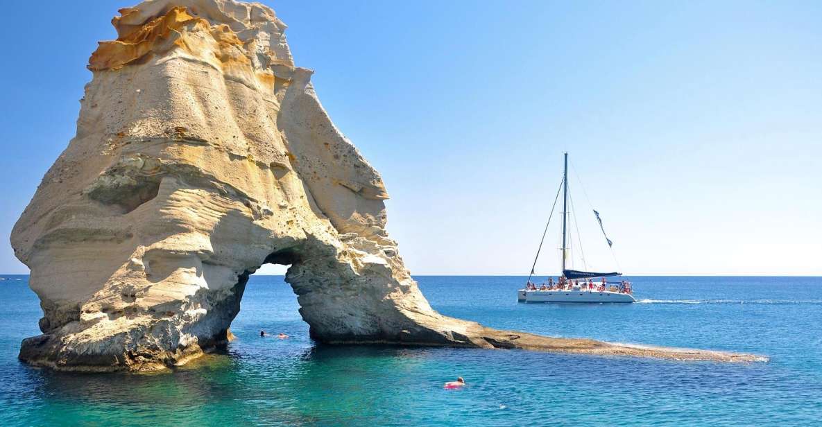 Milos: Full-Day Catamaran Cruise to Poliegos and Kleftiko - Inclusions