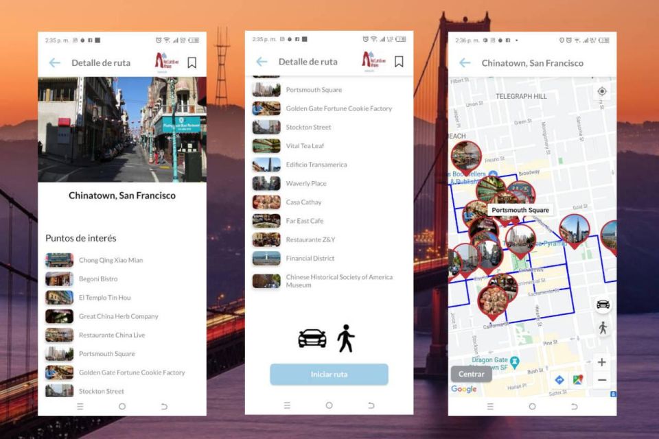 San Francisco Self-Guided Tour App - Multilingual Audioguide - App Features