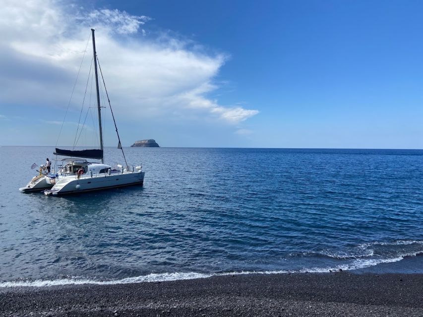 Santorini: Semi-Private Catamaran Cruise With Food & Drinks - Booking Information