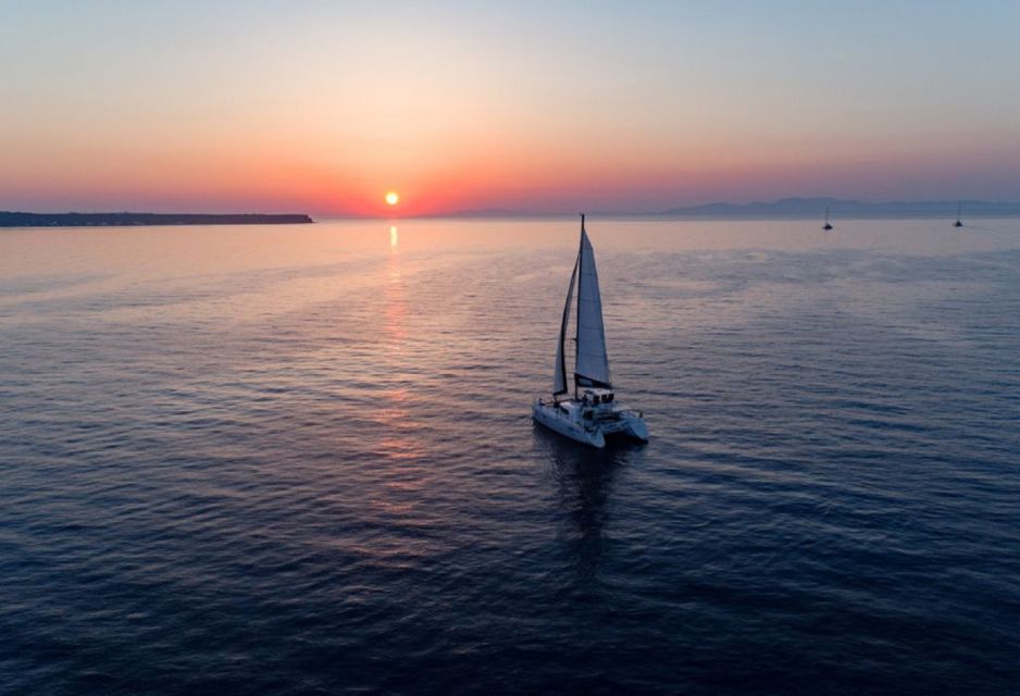 Santorini: Sunset Cruise With Swim Stops, Dinner, and Drinks - Inclusions Provided