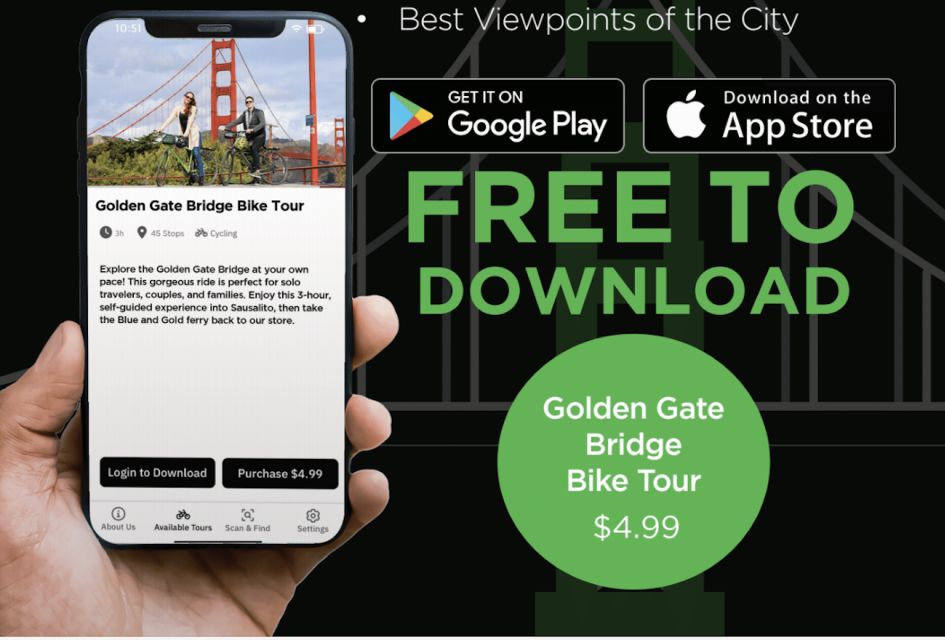 Golden Gate Bridge: Self-guided Tour App - Audio + Written - Directions for Use