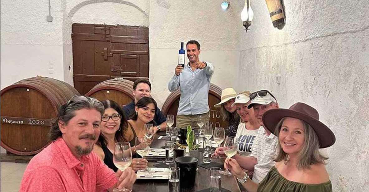 Santorini: Wine Adventure in 3 Wineries and 12 Wine Tastings - Tour Inclusions